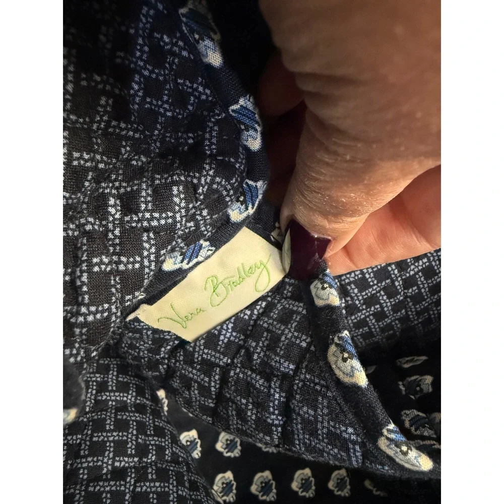 Vera Bradley Vintage Nantucket Navy Quilted Messenger Crossbody Laptop Bag